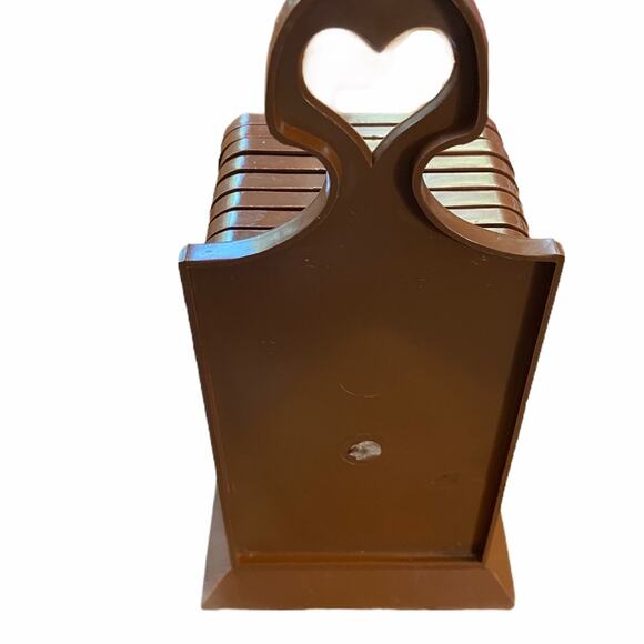 J.S.N.Y Made in Hong Kong 8ct Plastic Coasters with Plastic Holder - Picture 5 of 8